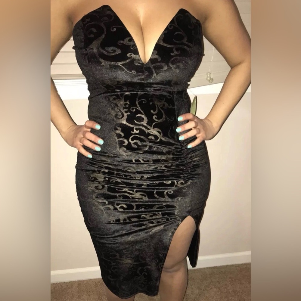 Windsor Black Patterned Mini Dress